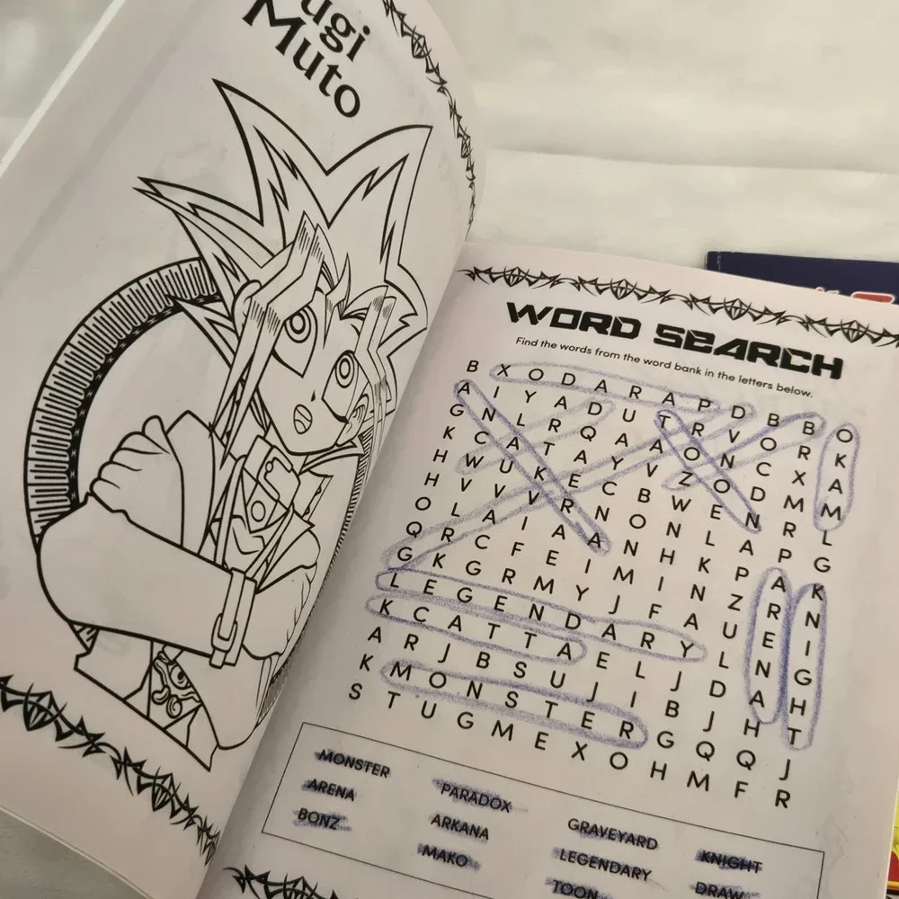 Lot of 2 Yu-Gi-Oh! Jumbo Coloring Activity Books Landoll 2020 Some Pages Colored